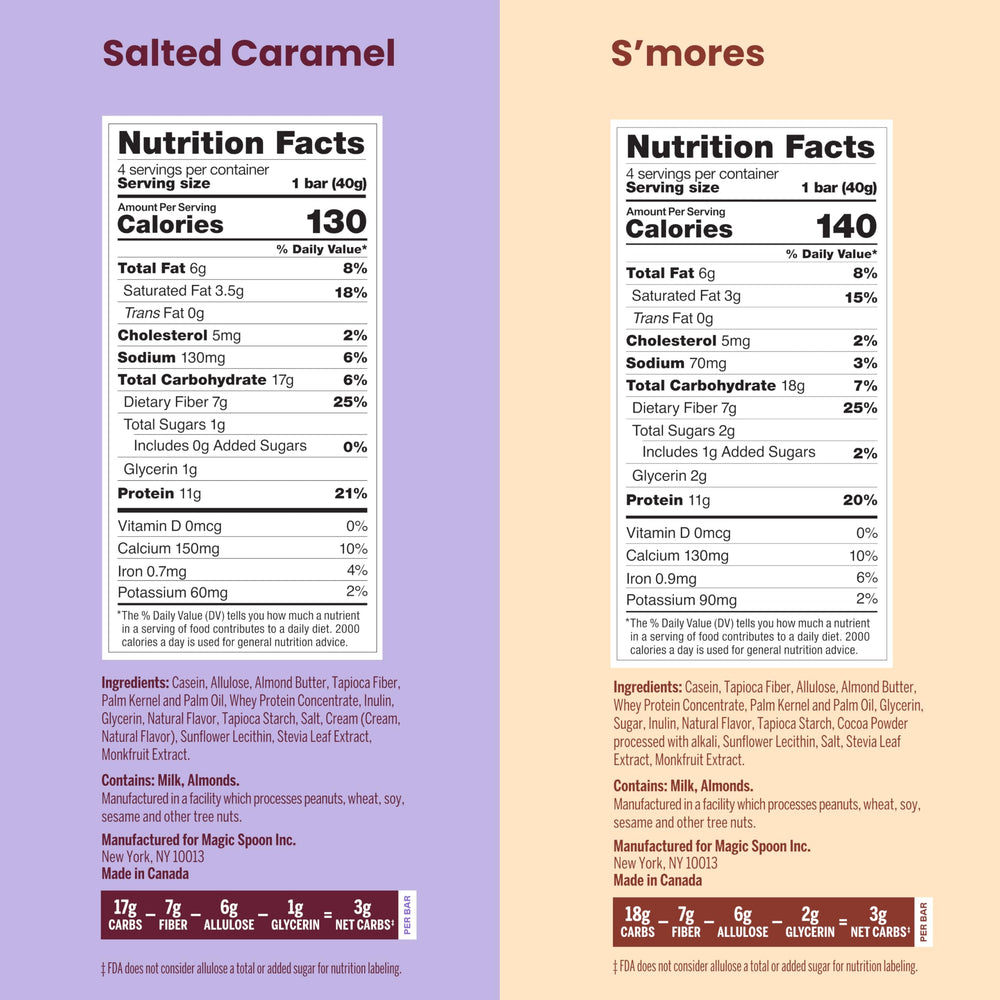 Magic Spoon Treats smores bar – rich flavor with 12–14g protein per serving.