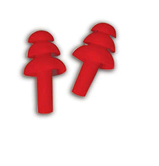 MAGID E2 reusable earplugs in red for quick safety checks and comfortable reuse.