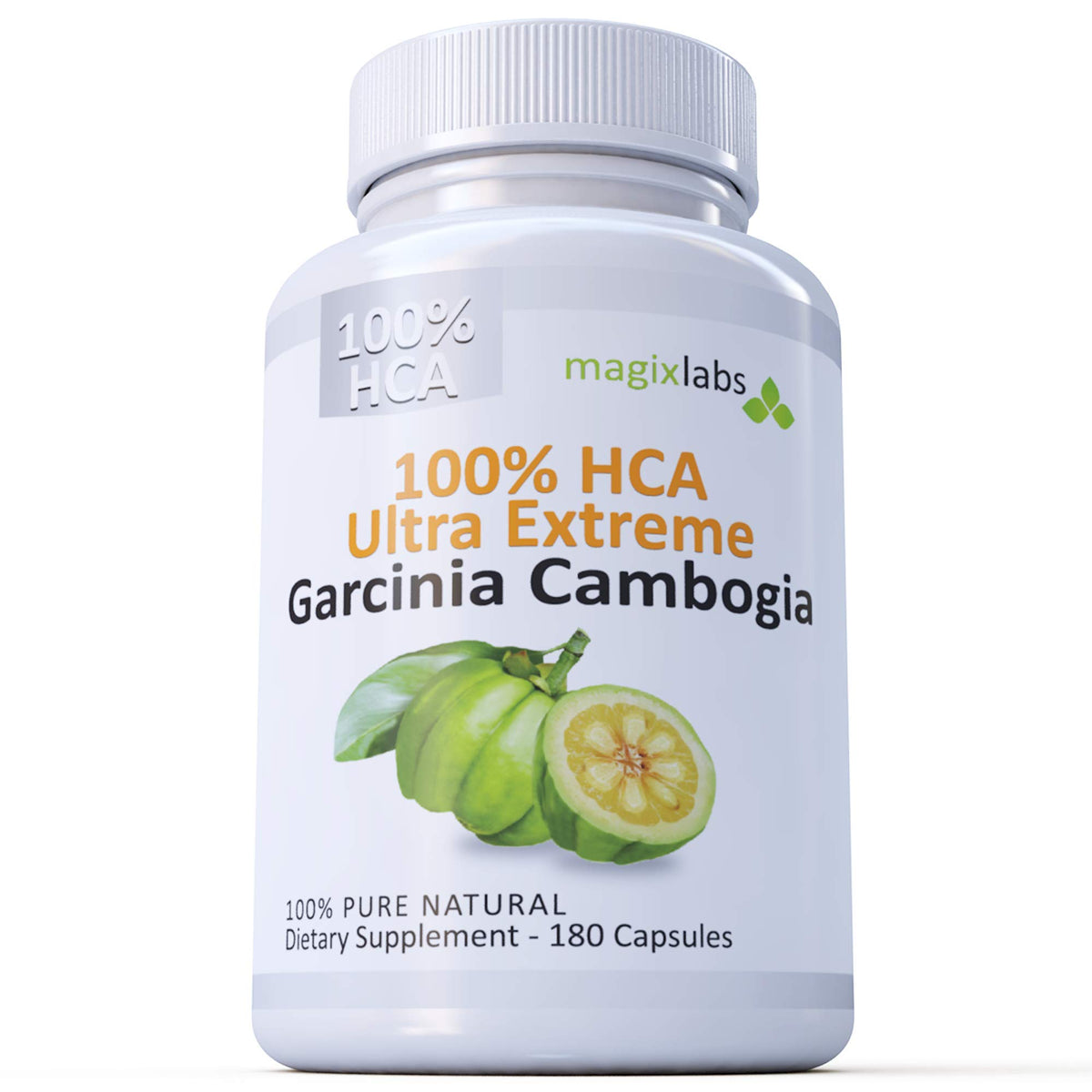 MagixLabs 100% HCA bottle pour showing high-potency extract