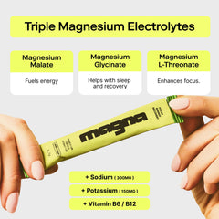 Close-up of Magna Electrolytes magnesium blend with L-Threonate Malate and Glycinate