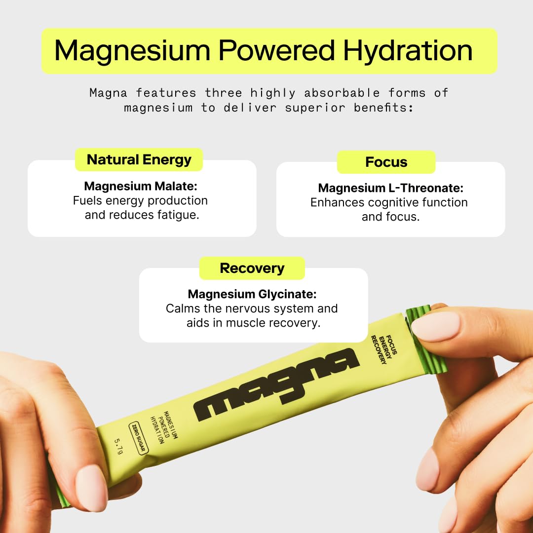Magna Electrolytes powder dissolving into water shows quick, on the go hydration.