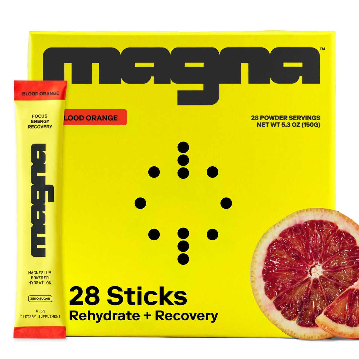 Magna Electrolytes powder pack ready for daily hydration on the go.