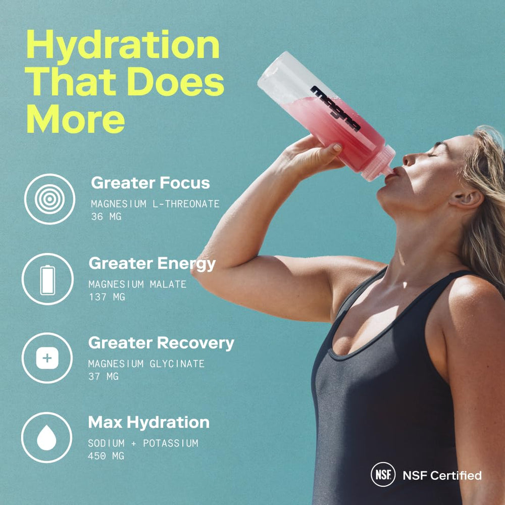 Magna Electrolytes powder scoop demonstrates easy portion control for consistent intake.