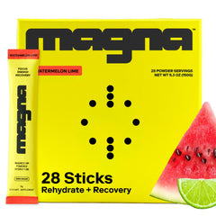 Magna Electrolytes Watermelon Lime bottle closeup for refreshing hydration