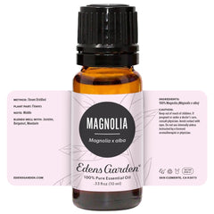 Relaxing Magnolia oil ritual for self-care routines in a cozy space.