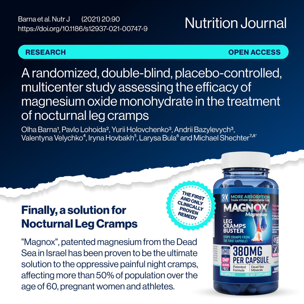 Magnox Buster ingredients label with magnesium, vitamins E and B