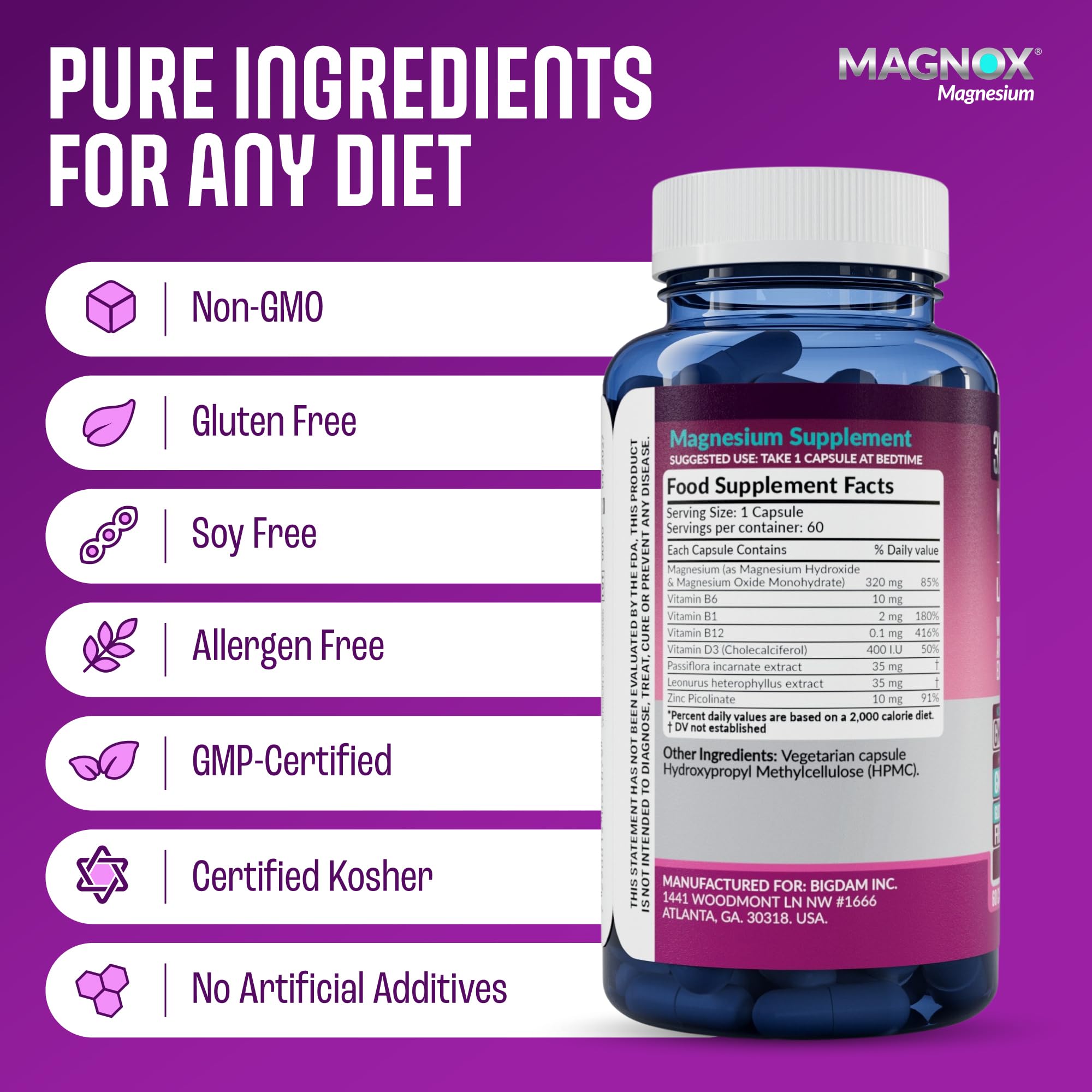 MAGNOX Lady magnesium and herbs support mood balance during perimenopause.