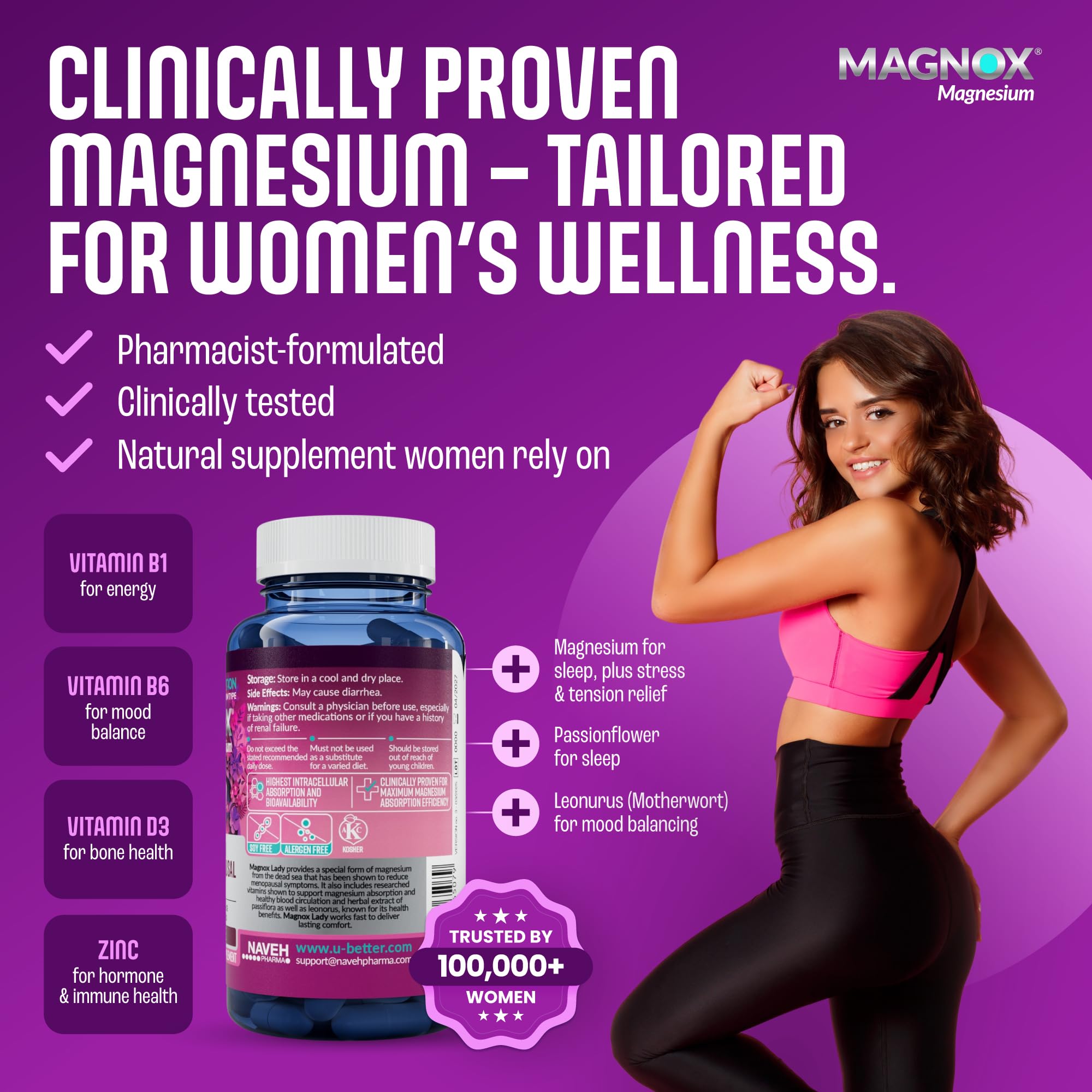 MAGNOX Lady bottle on bedside table implies convenient nightly routine.