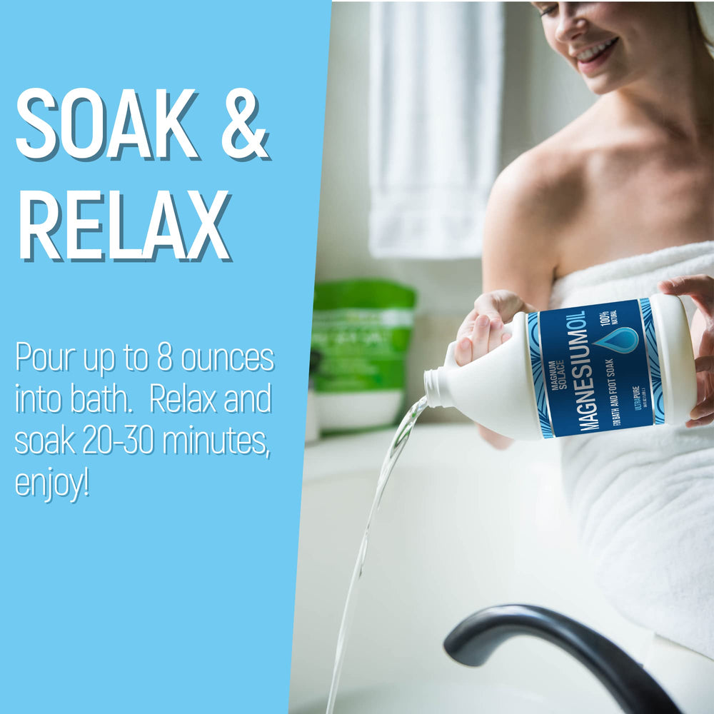 Magnum Solace odorless clear magnesium oil ready for topical application