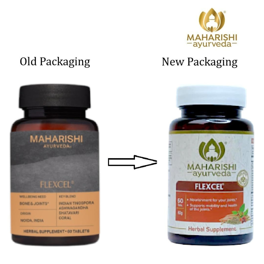 Flexcel label close-up emphasizing shilajit and other traditional ingredients.