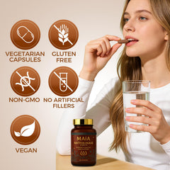 MAÏA nattokinase bottle on a shelf, signaling a reliable supplement choice.