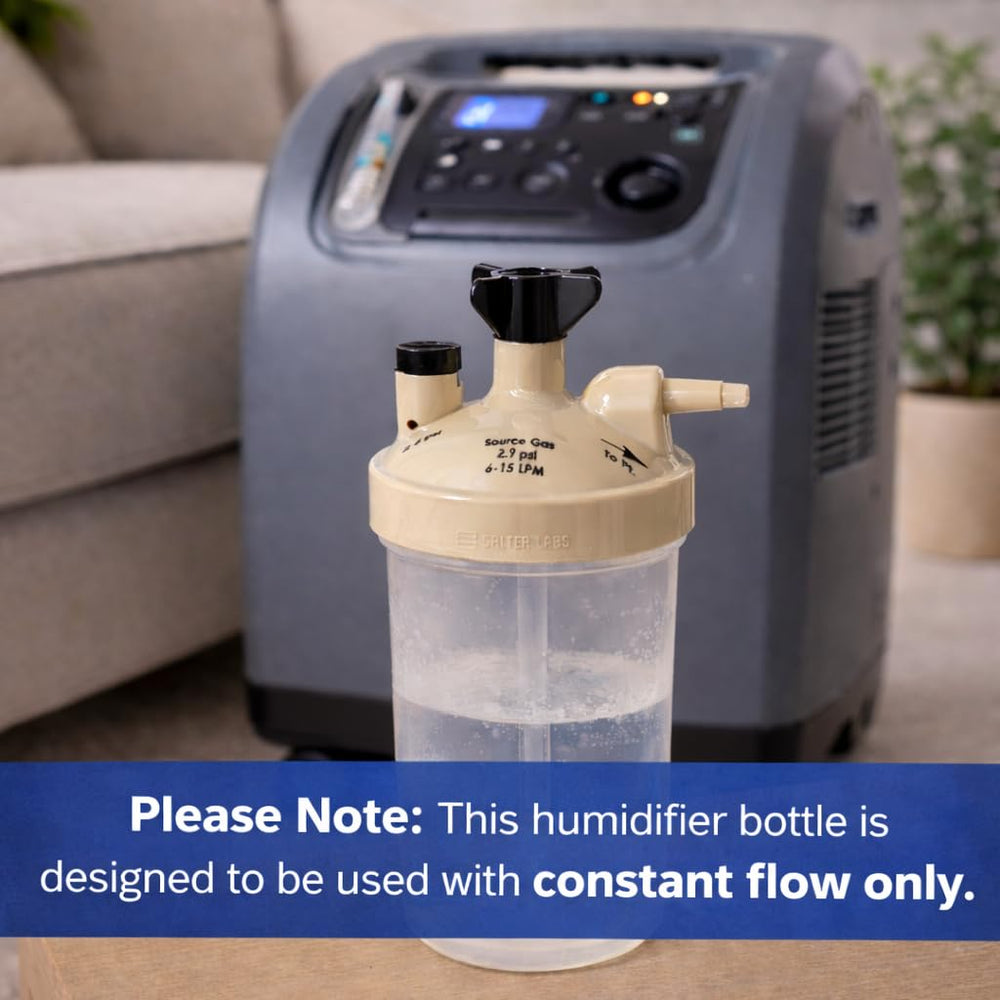Main Clinic Supply four-pack of humidifier bottles for uninterrupted home oxygen use