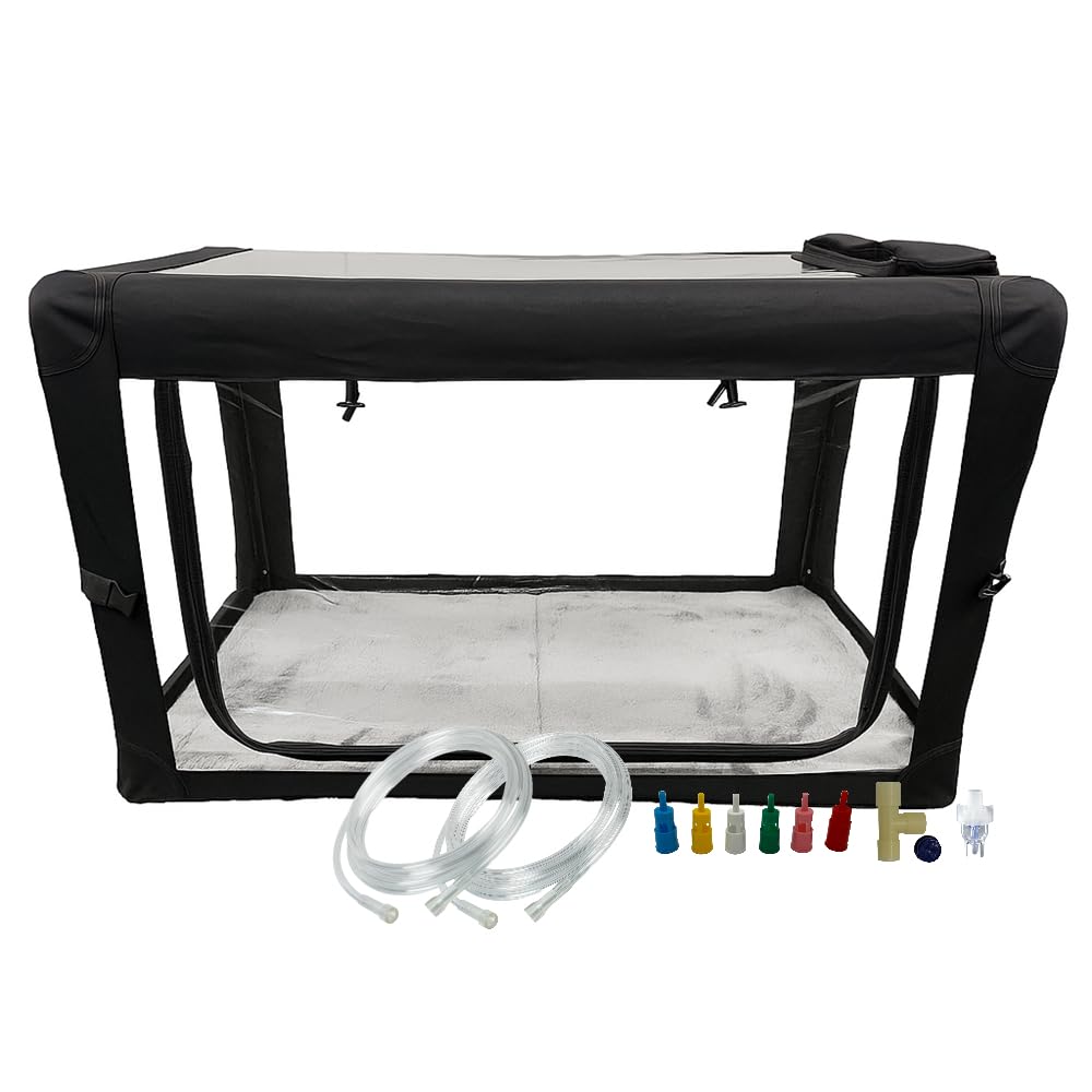 Main Clinic Supply oxygen cage for pets in use with dogs and cats during therapy sessions