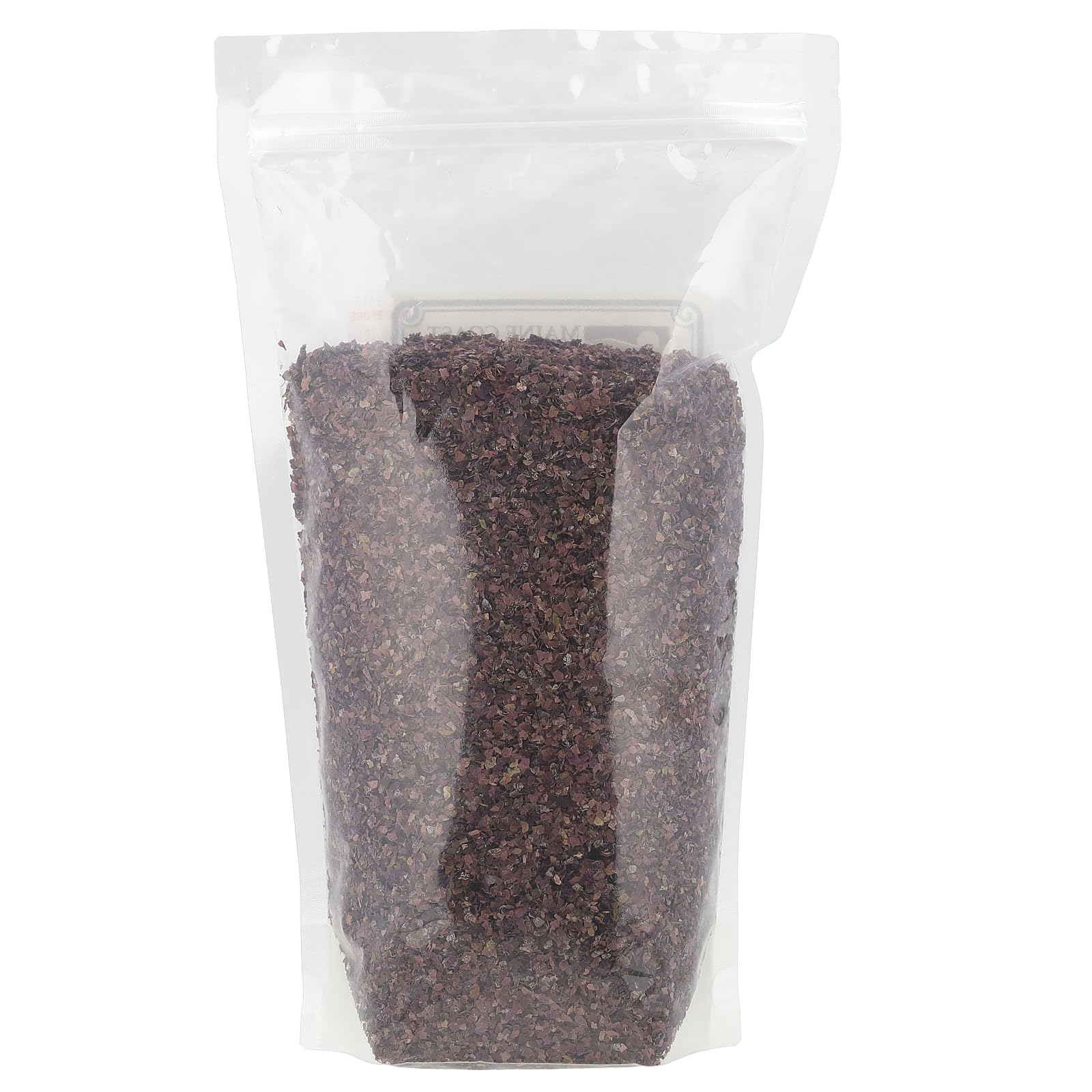 Maine Coast Dulse Flakes close-up, perfect for sandwiches and sauces with mineral richness.