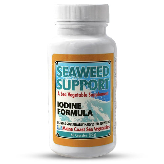 Maine Coast Sea Vegetables Seaweed Support Iodine Formula bottle for daily wellness.