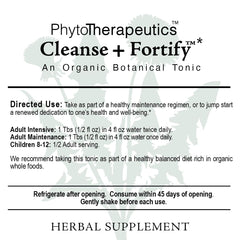 Maine Medicinals Cleanse + Fortify bottle being poured for daily liver and kidney support