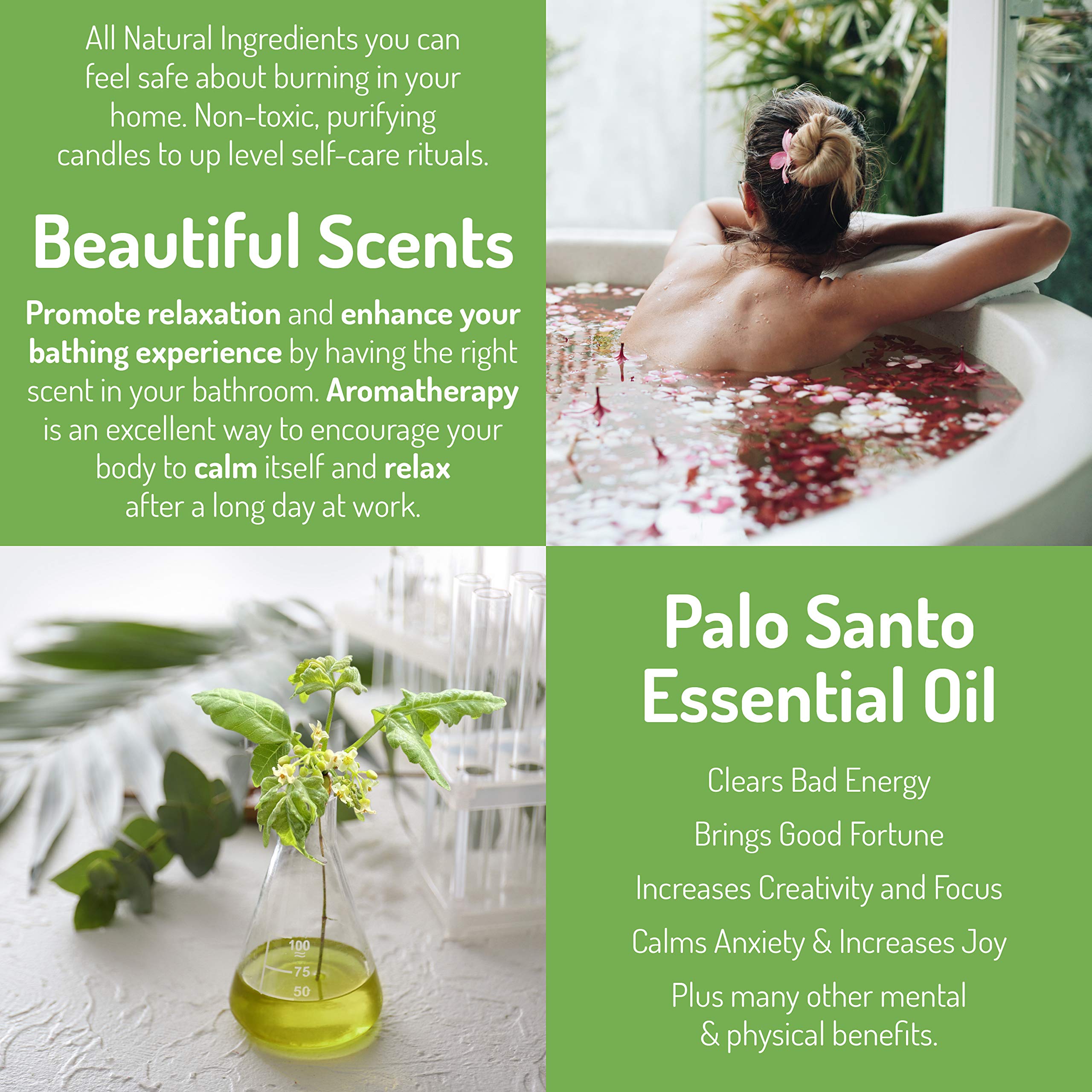 Free Palo Santo stick included with purchase for ritual setup.