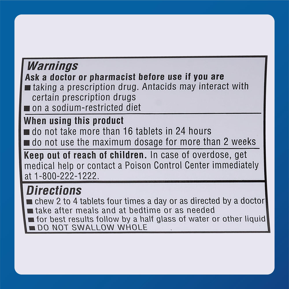 Bottles labeled with mg amounts and ingredients for Major Acid Gone.