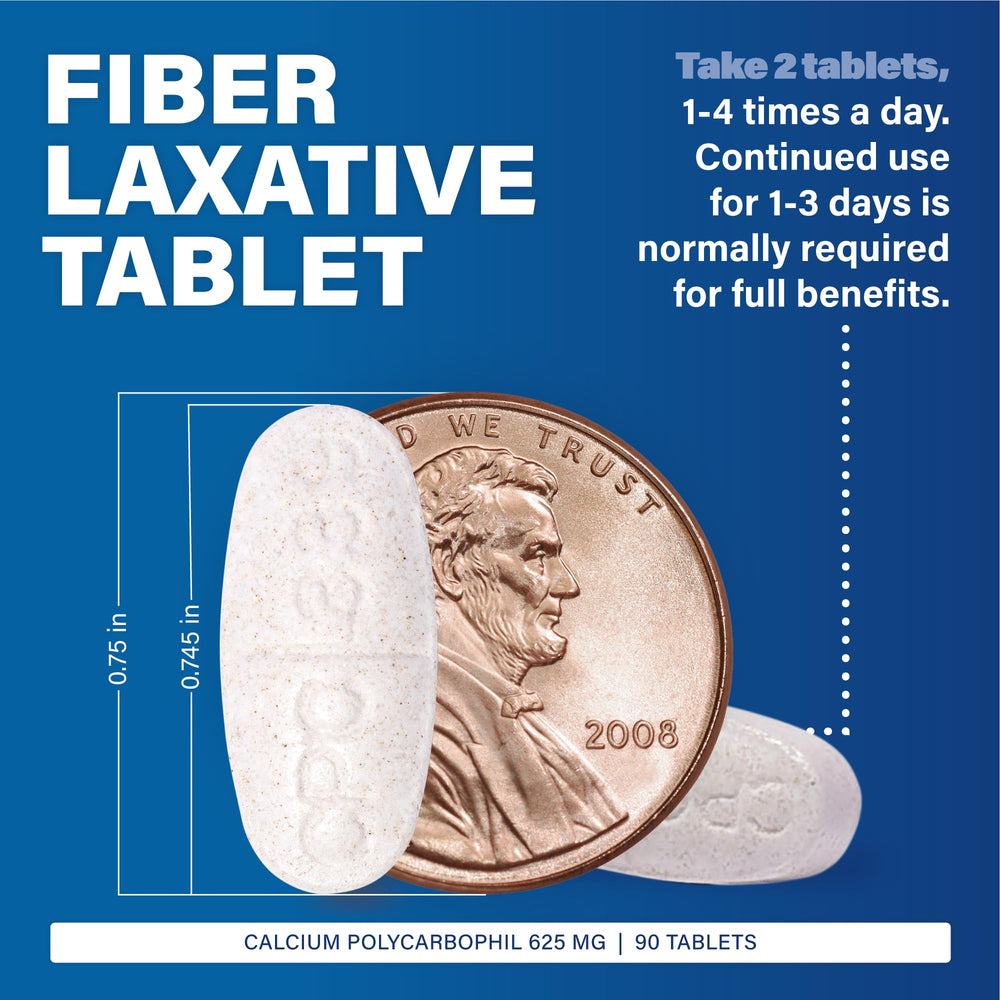 Close-up of MAJOR Fiber-Tabs 625 mg tablets for daily fiber support.