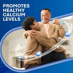 MAJOR Oyster Shell Calcium bottle label highlighting gluten-free formula.