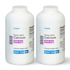 MAJOR Oyster Shell Calcium bottle front showing 1000 tablets for daily bone support
