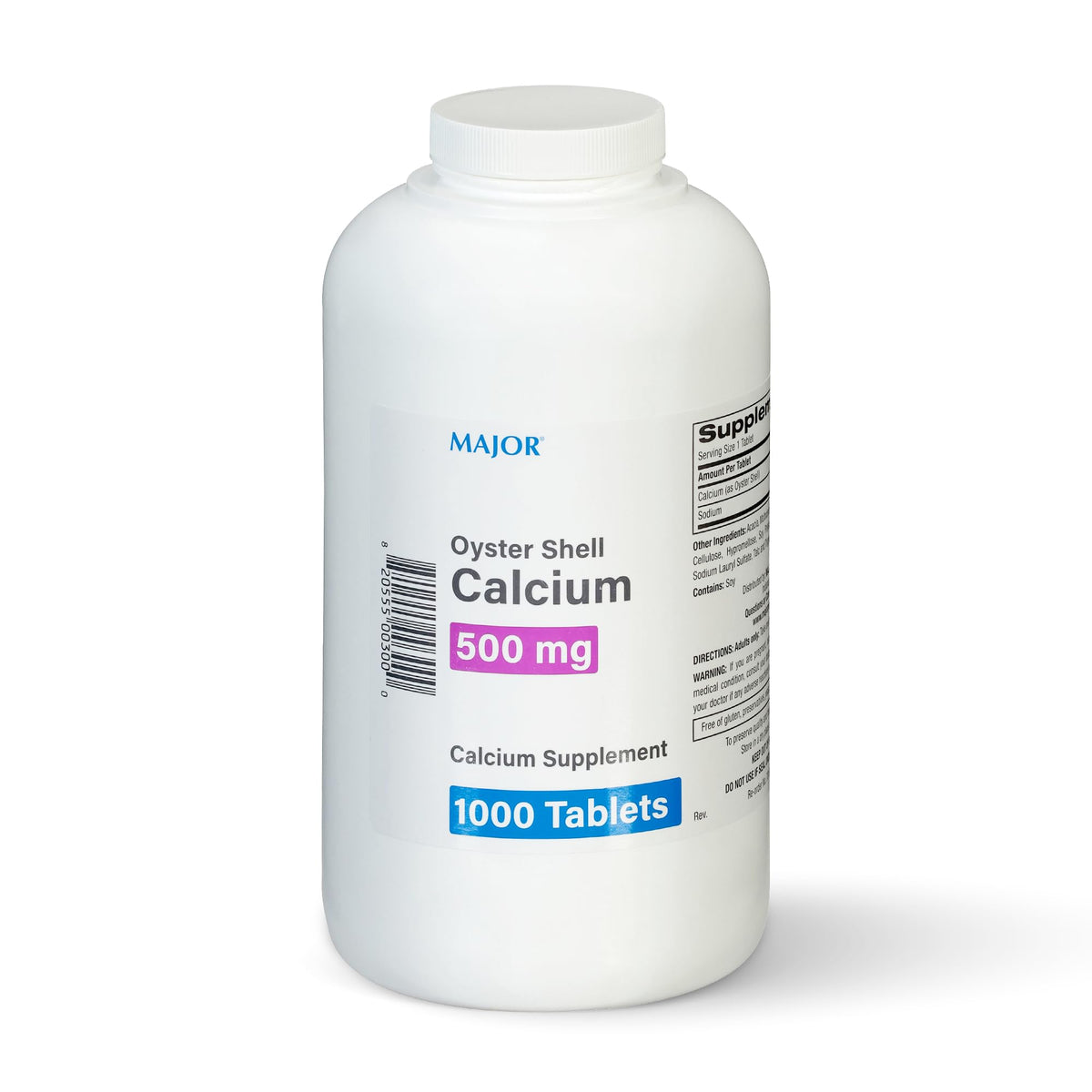 MAJOR Oyster Shell Calcium tablets bottle for daily bone support.