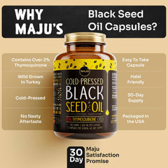 Maju capsules pouring into hand for easy daily dosing.
