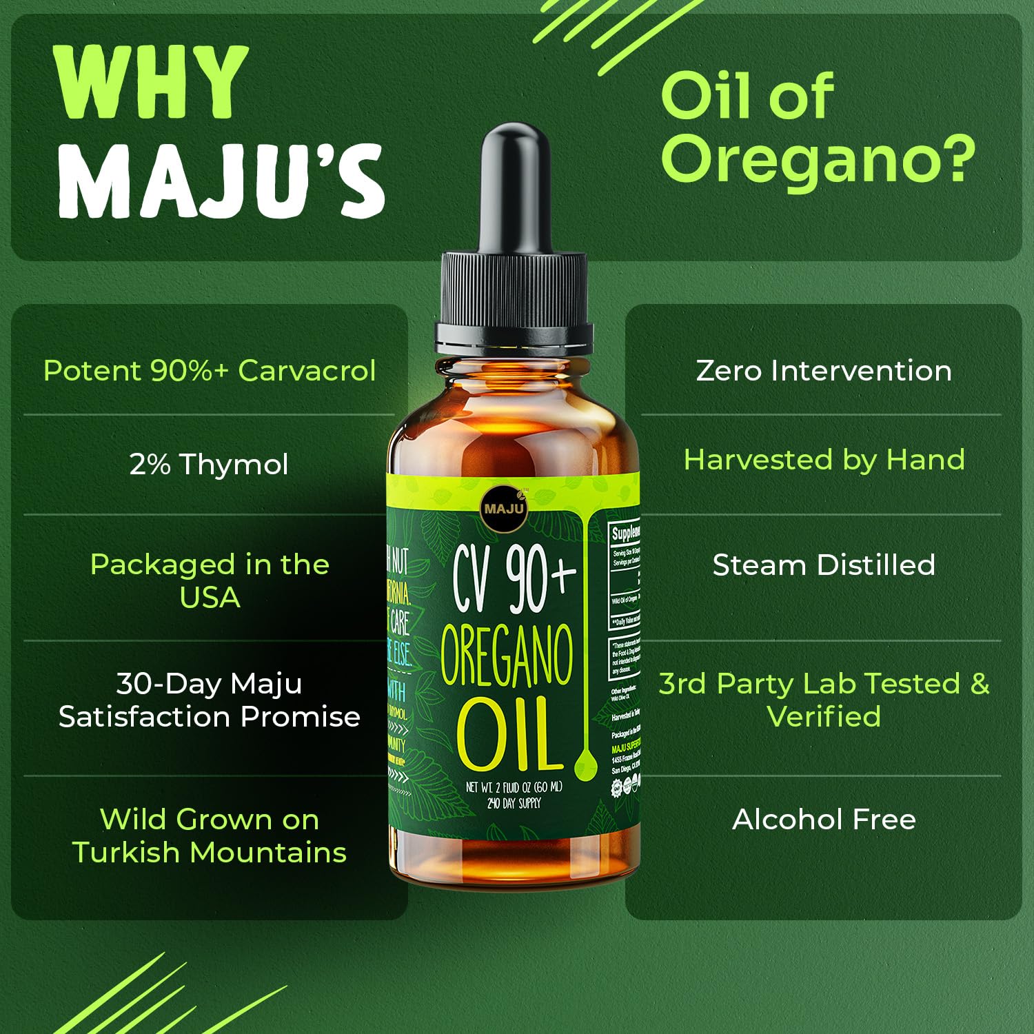 Oil swirls in a glass, illustrating rich aroma from MAJU Drops.