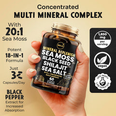 Maju Superfoods sea moss and shilajit bottle capsules deliver a combined mineral boost.