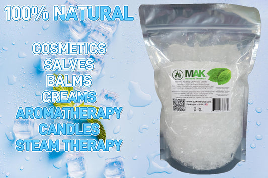 MAK Menthol Crystals in standup bag ready for use