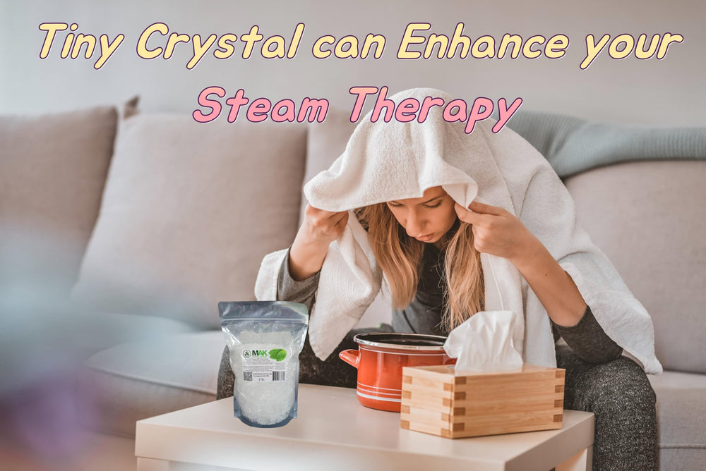 MAK Menthol Crystals used in shower for spa-like infusion