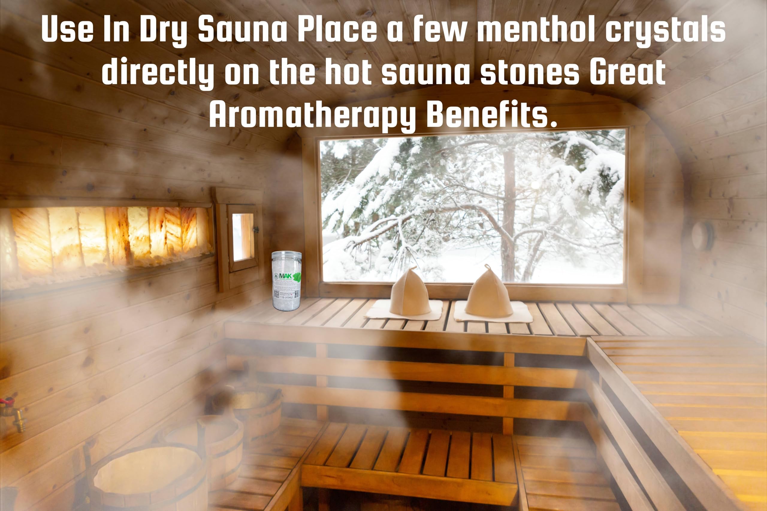 Mak Menthol Crystals steaming in shower for aroma