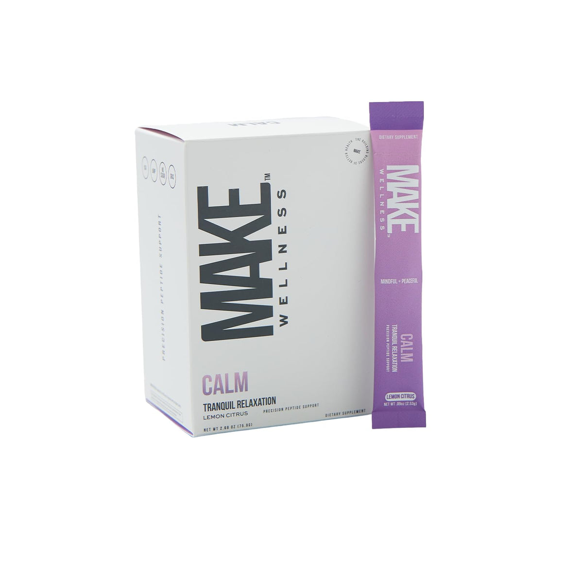 Make Wellness Calm on-the-go stick packs for easy daily relaxation.