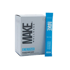 Make Wellness Energized bottle front displaying jitter-free, balanced energy for daily focus.