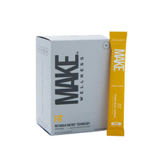 Make Wellness FIT Peptides bottle pour supports quick post-workout recovery.