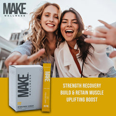Make Wellness FIT Peptides easy-mix powder dissolves quickly for athletes.