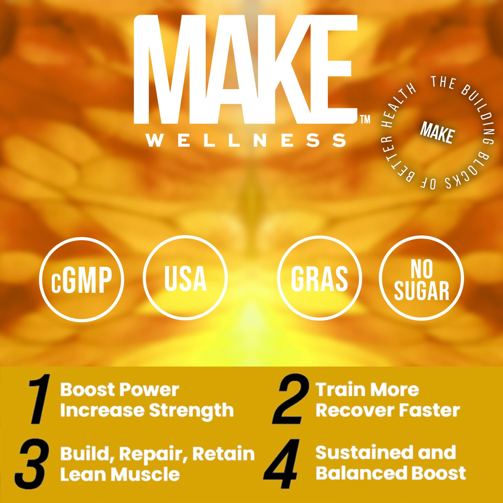 Make Wellness FIT Peptides includes vitamin D3 and magnesium for muscle support.