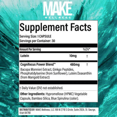 Make Wellness packaging label shows clean, allergen-free design.