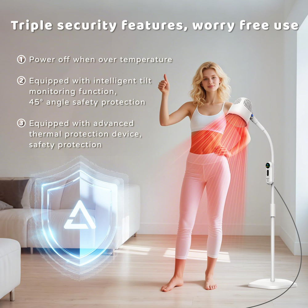 Makemate lamp in living room setup for convenient home skincare and comfort