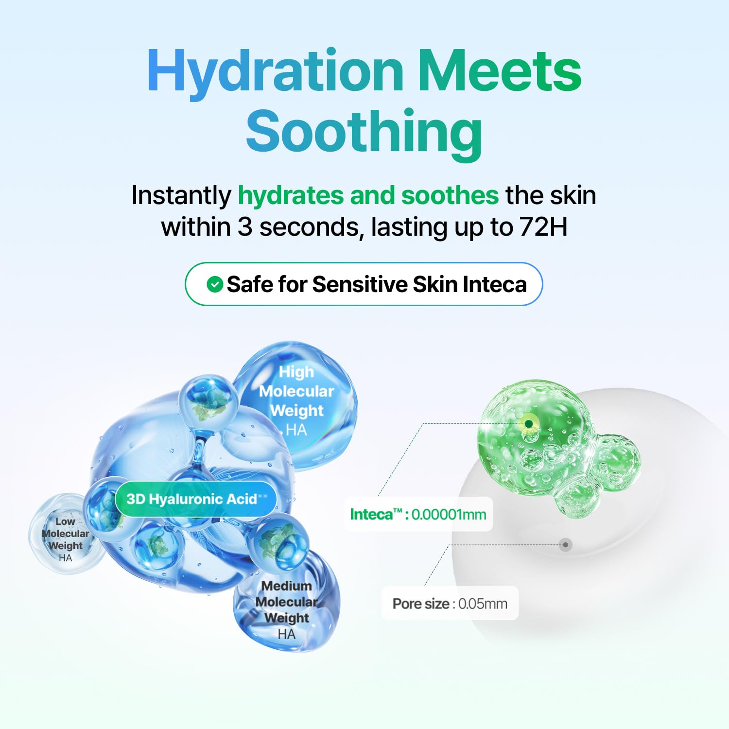 MAKE P:REM Hyal Inteca texture swatch emphasizes smooth, fast-absorbing serum