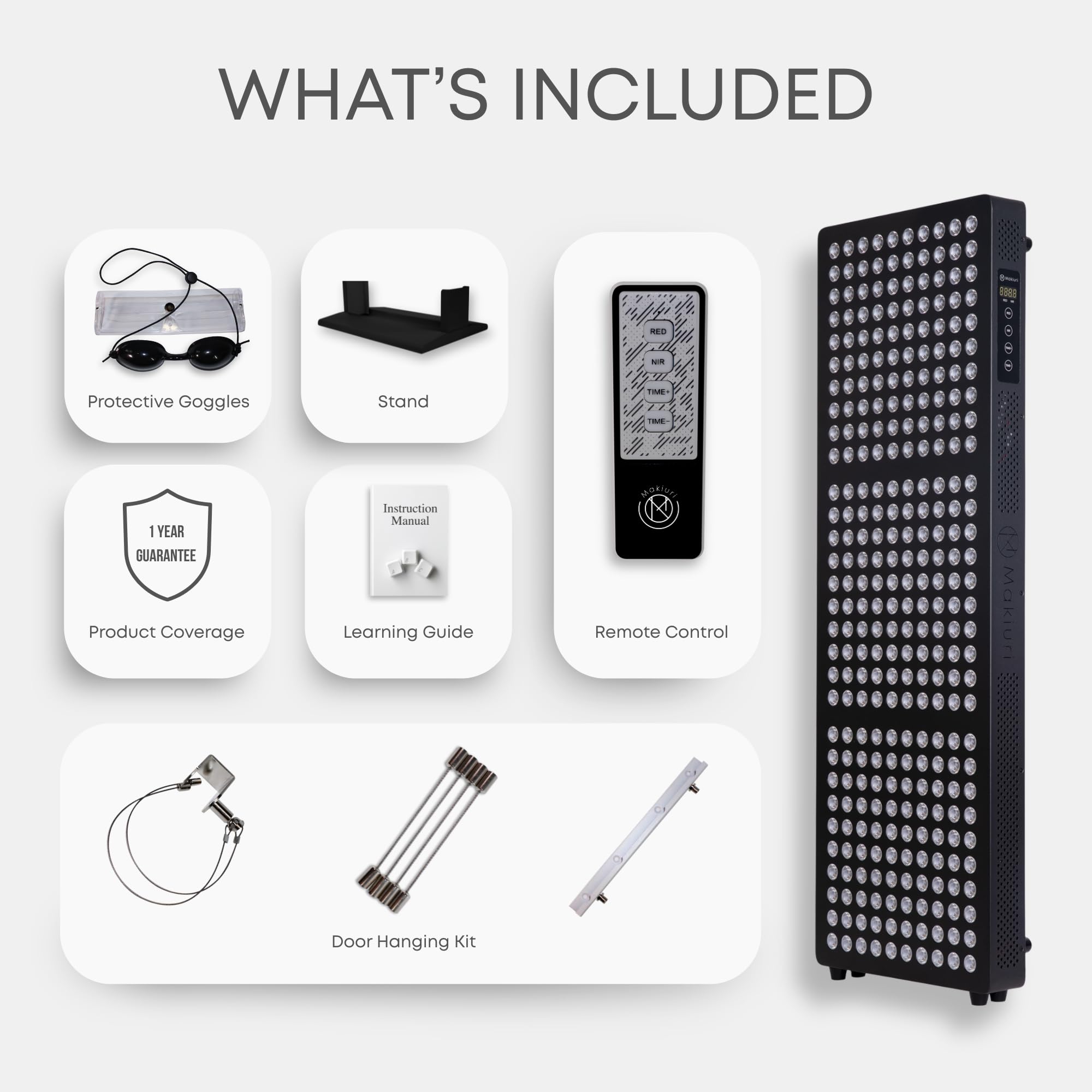 Makiuri Neptune 300-LED panel back view emphasizes durable build and ventilation
