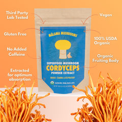 MALAMA MUSHROOMS Organic fruiting bodies used in extract