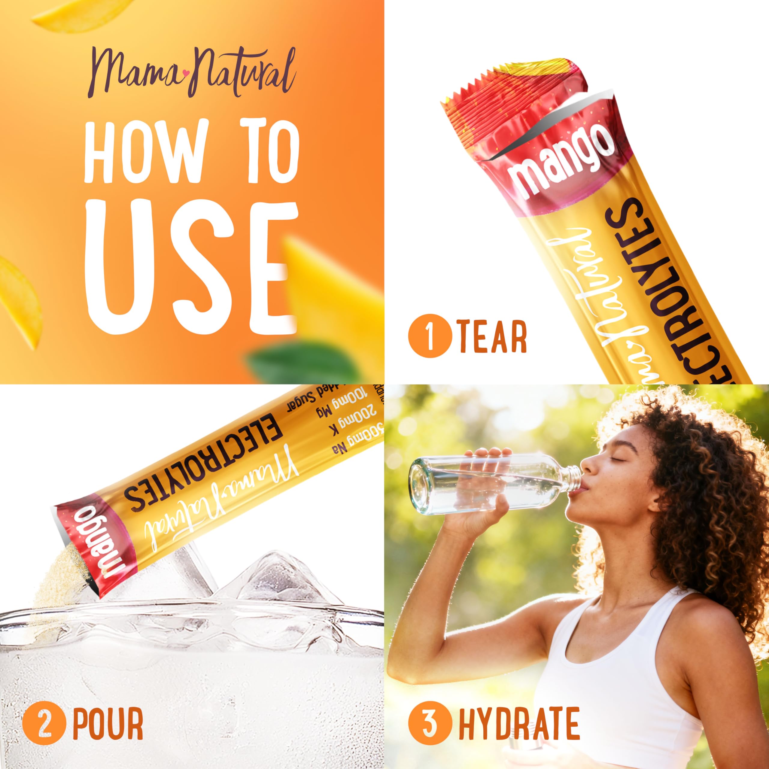 Pregnant or postpartum mom using a hydration stick on the go.