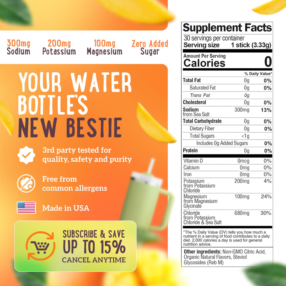 Natural sea salt and minerals from Mama Natural electrolytes close-up.