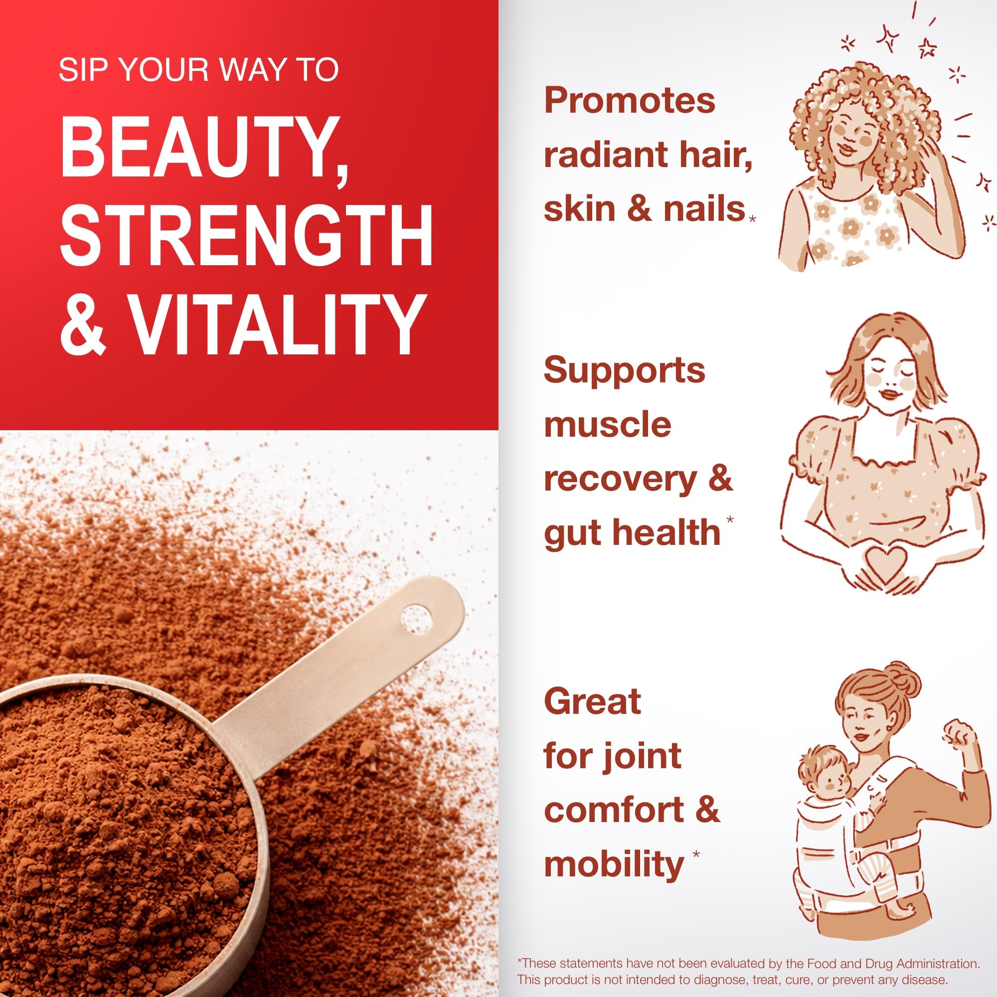 Pouring a mug of Mama Natural hot chocolate with collagen powder.