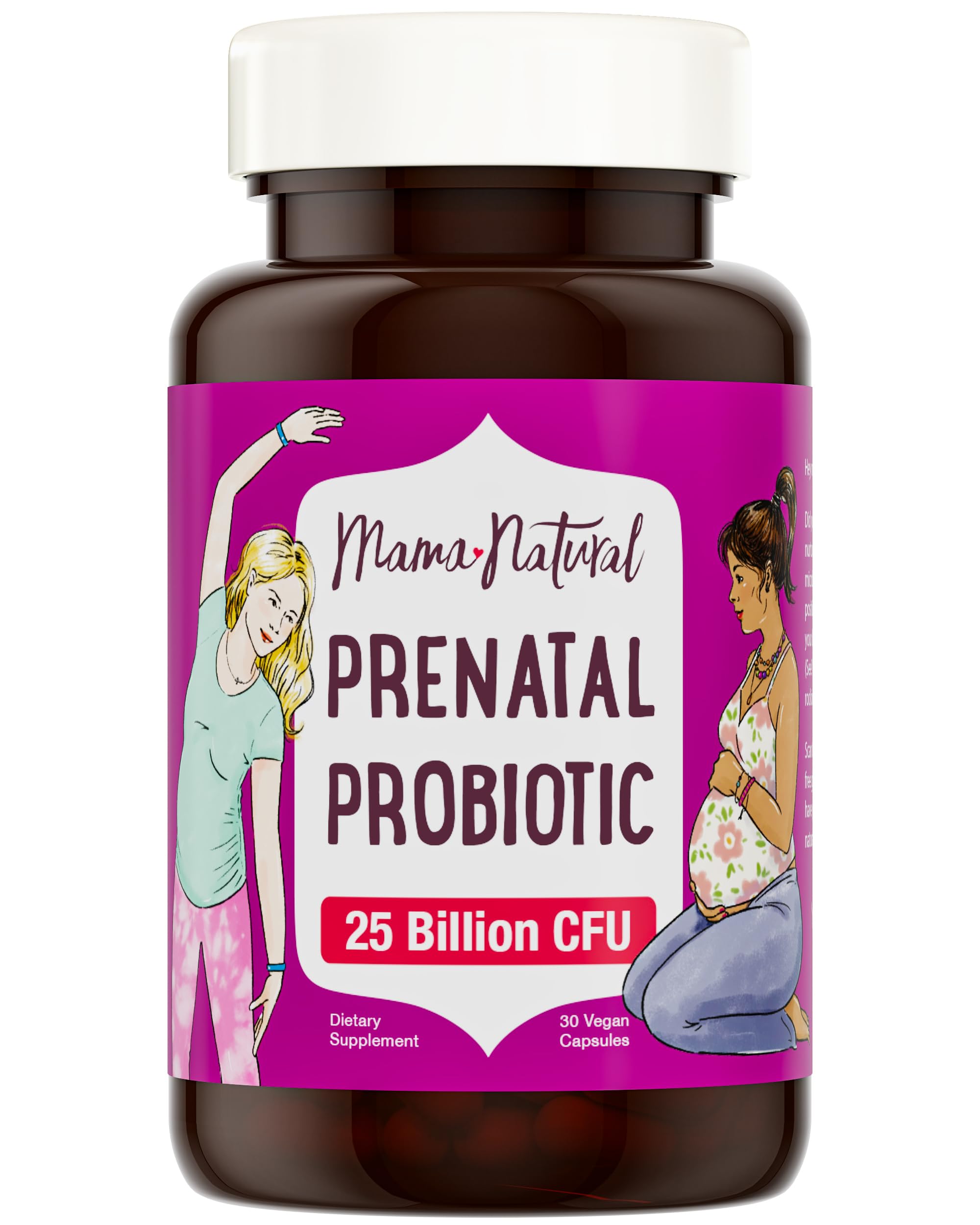 Mama Natural Prenatal Probiotics support baby microbiome seeding through maternal strains