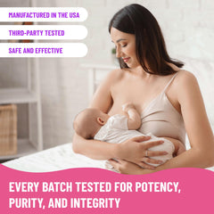 Mama's Select vegan capsules illustrating clean ingredients for postpartum use.