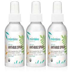 Mambino Organics Anti-Bug Spray bottle, 2.7oz, portable outdoor protection.