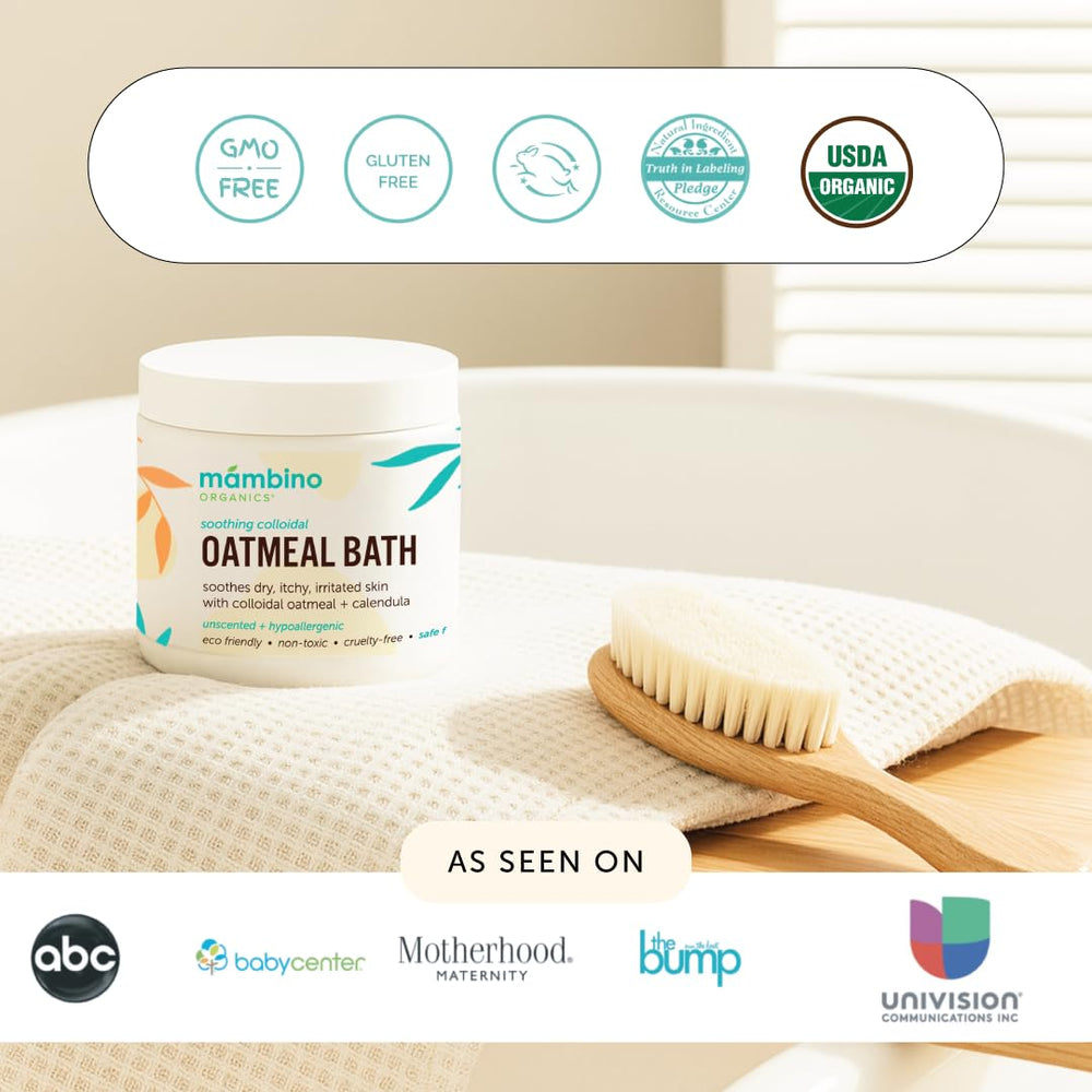 Mambino Organics vegan-non-gmo bath-scoop highlights ethical, plant-based care