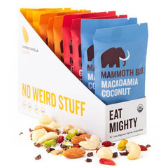 Mammoth Bar Variety Pack pack shot for on-the-go protein snacks.